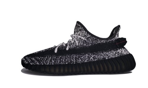 Alternative view of Adidas Yeezy Boost 350 V2 Static Black (Reflective)