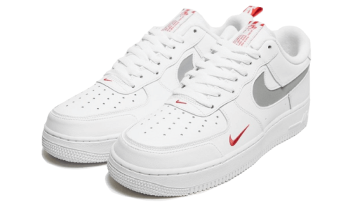 Alternative view of Nike Air Force 1 Low White Red Mini Swoosh