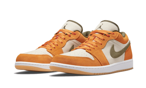 Alternative view of Air Jordan 1 Low Orange Olive