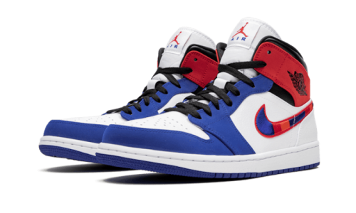 Alternative view of Air Jordan 1 Mid Multicolor Swoosh