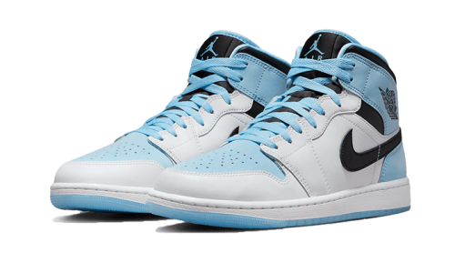 Alternative view of Air Jordan 1 Mid SE Ice Blue Black