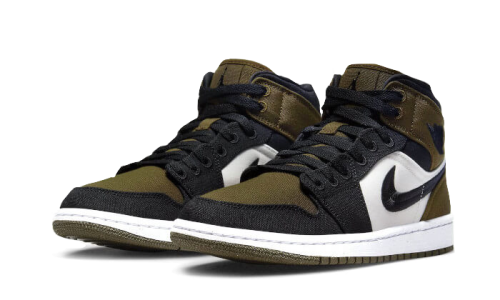 Alternative view of Air Jordan 1 Mid SE Light Olive