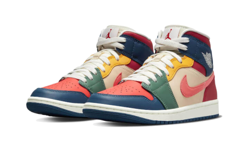Alternative view of Air Jordan 1 Mid SE Multi-color