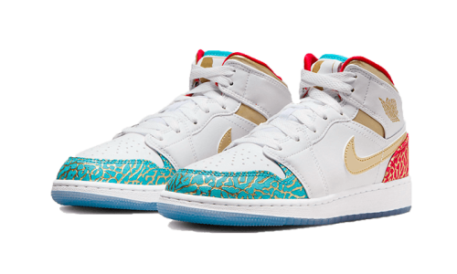 Alternative view of Air Jordan 1 Mid UNC to Chicago