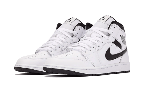 Alternative view of Air Jordan 1 Mid White Black