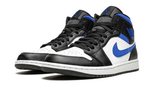 Alternative view of Air Jordan 1 Mid White Black Royal