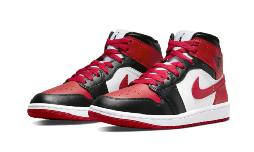 Alternative view of Air Jordan 1 Mid White Bred Toe