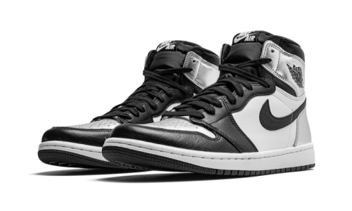 Alternative view of Air Jordan 1 Retro High Silver Toe