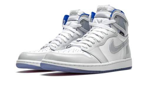 Alternative view of Air Jordan 1 Retro High Zoom White Racer Blue