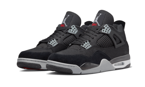 Alternative view of Air Jordan 4 Black Canvas