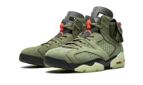 Alternative view of Air Jordan 6 Travis Scott Medium Olive