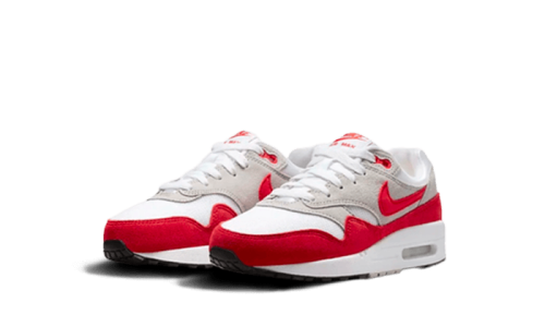 Alternative view of Nike Air Max 1 White University Red Enfant
