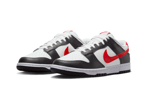 Alternative view of Nike Dunk Low Black White Red