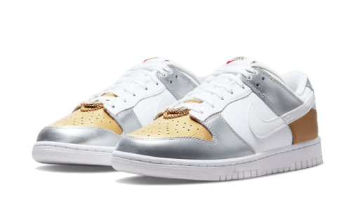 Alternative view of Nike Dunk Low Gold Silver