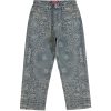 Supreme Bandana Jacquard Baggy Jean Blue