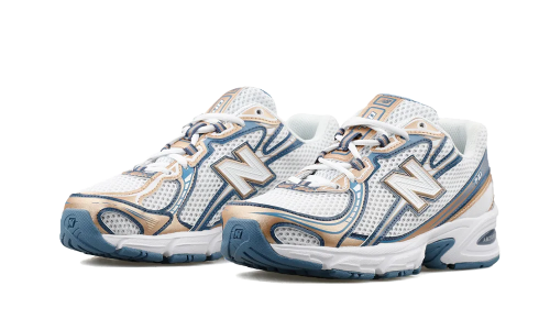 Alternative view of New Balance 740 Blue Gold Metallic