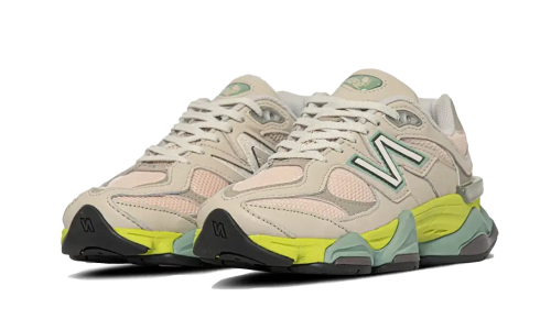 Alternative view of New Balance 9060 Moonbeam Vintage Rose Lime
