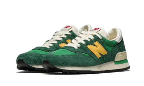 Alternative view of New Balance 990 V1 Made In USA Green Gold
