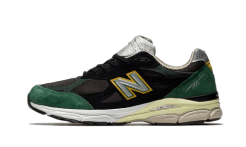 New Balance 990 V3 Black Green Yellow