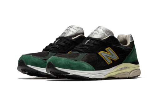 Alternative view of New Balance 990 V3 Black Green Yellow