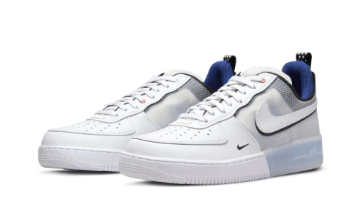 Alternative view of Nike Air Force 1 Low React Split White Photo Blue