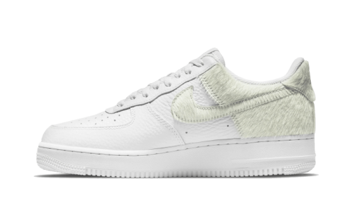 Nike Air Force 1 Low White Pony Hair Heel