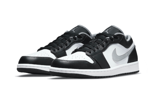 Alternative view of Air Jordan 1 Low Black White Particle Grey