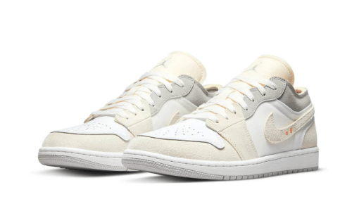 Alternative view of Air Jordan 1 Low Inside Out Cream White Light Grey