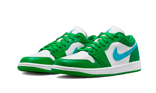 Alternative view of Air Jordan 1 Low Lucky Green Aquatone
