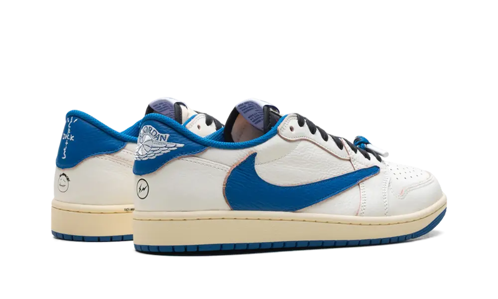Air Jordan 1 Low OG Fragment Travis Scott White Blue - Image 3