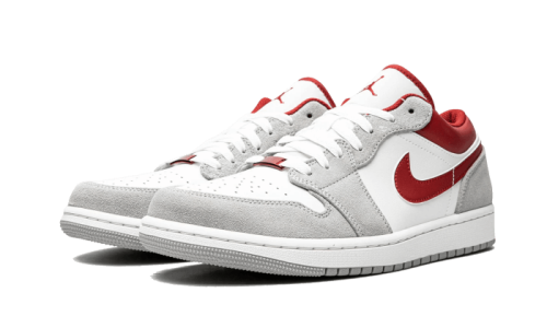 Alternative view of Air Jordan 1 Low SE Light Smoke Grey Gym Red