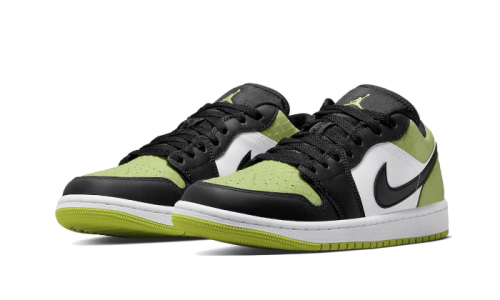 Alternative view of Air Jordan 1 Low Vivid Green Snakeskin