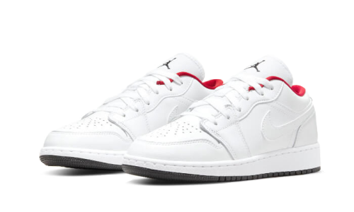 Alternative view of Air Jordan 1 Low White Gym Red
