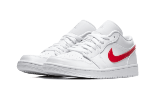 Alternative view of Air Jordan 1 Low White University Red