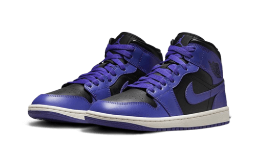 Alternative view of Air Jordan 1 Mid Purple Black
