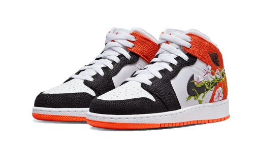 Alternative view of Air Jordan 1 Mid SE Basketball Blossom