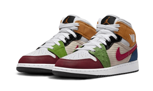 Alternative view of Air Jordan 1 Mid SE Patchwork
