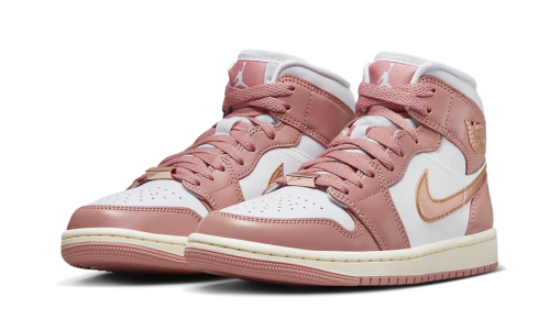 Alternative view of Air Jordan 1 Mid SE Red Stardust