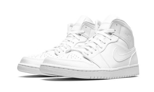 Alternative view of Air Jordan 1 Mid Triple White (2020)
