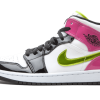 Air Jordan 1 Mid White Black Cyber Pink