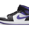 Air Jordan 1 Mid White Black Purple