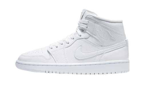 Air Jordan 1 Mid White Snakeskin