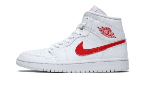 Air Jordan 1 Mid White University Red