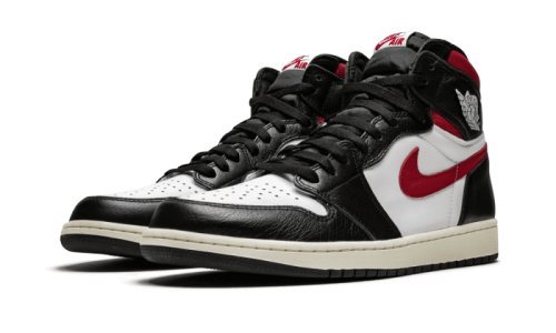 Alternative view of Air Jordan 1 Retro High Black Gym Red