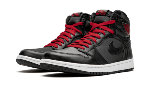 Alternative view of Air Jordan 1 Retro High Black Gym Red Black