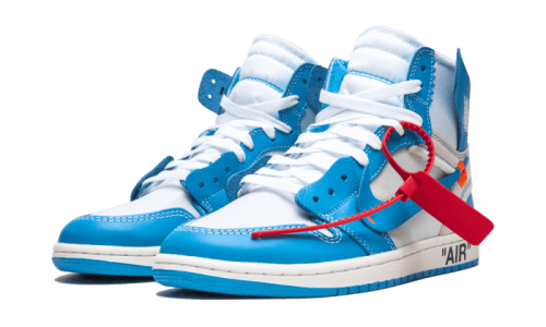 Alternative view of Air Jordan 1 Retro High Off-White University Blue