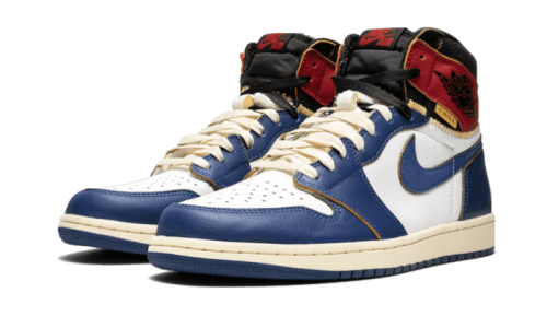 Alternative view of Air Jordan 1 Retro High Union Los Angeles Blue Toe