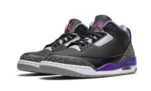 Alternative view of Air Jordan 3 Retro Black Court Purple