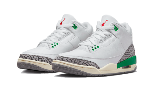 Alternative view of Air Jordan 3 Retro Lucky Green