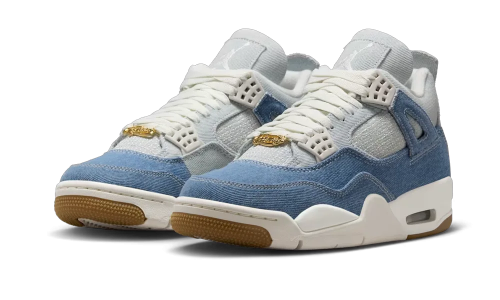 Alternative view of Air Jordan 4 Denim Worn Blue